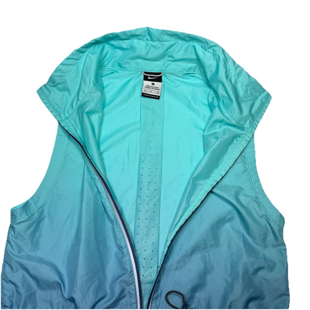 Nike Windrunner Vest Womens‎ Small Blue Gradient Zip Lightweight Running - Picture 5 of 8